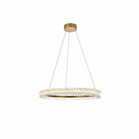 LIGHTING BUSINESS 26 in. Laurel LED Ceiling Light with Pendant Lamp, Gold LI1539924